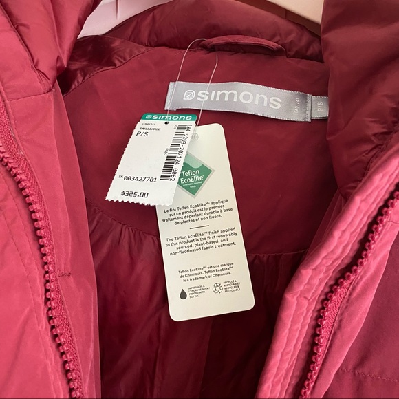 mid length red puffer jacket - Picture 8 of 10